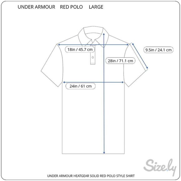 UNDER ARMOUR SOLID RED PARTIAL BUTTON COLLARED POLO STYLE HEATGEAR SHIRT LARGE - Picture 3 of 9